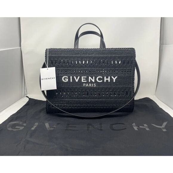 Medium G-Tote shopping bag in laced raffia - Picture 2 of 11